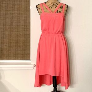 Gianni Bini Small Coral Pink High-Low Dress